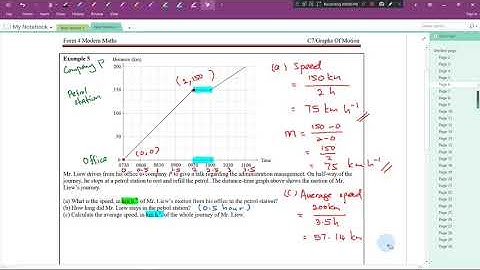 KSSM Form 4 Modern Maths Chapter 7 Graphs of Motion (7.1 Distance time Graph, Part 2)