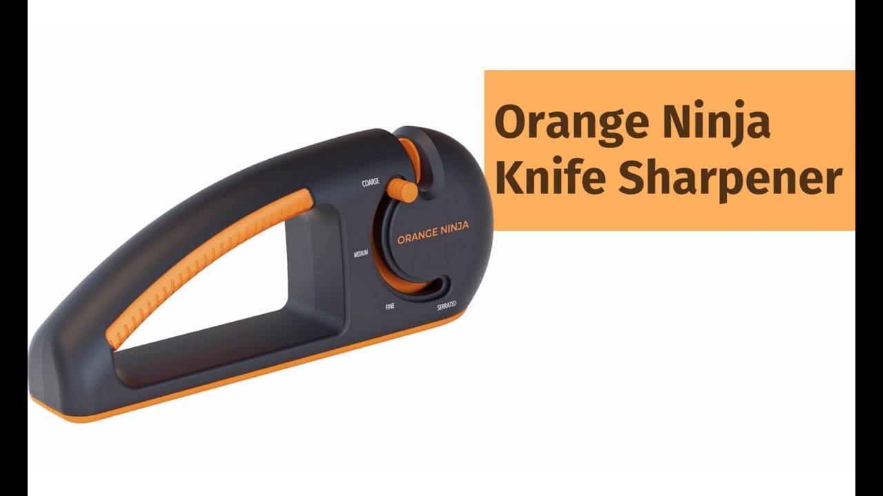  Orange Ninja Knife Sharpeners for Kitchen- 5 Adjustable  Sharpening Angle- Premium Quality - Handheld Knives & Pocket Knife Sharpener  by Sharp Pebble: Home & Kitchen