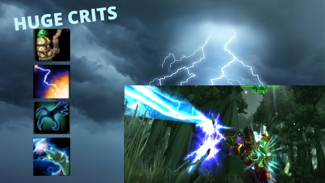 BIG Chain Lightning Crits! Elemental Shaman TBC Battleground PVP YouTube