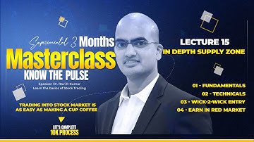 Masterclass Lec 15 | In-Depth Supply Zone | Speaker - Dr. Ravi R Kumar