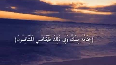 {ان الابرار لفي نعيم على الارائك ينظرون} آيات من سورة المطففين أحمد خضر🖤🌱