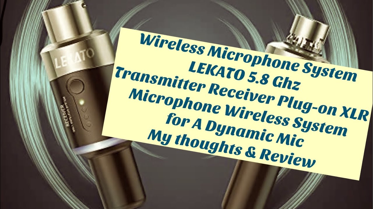 LEKATO 5.8G Wireless Microphone System Mic Transmitter Receiver