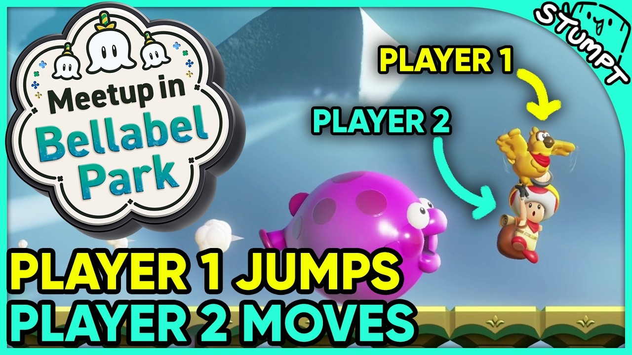 One Player Jumps, The Other Player Moves!! - Mario Wonder Switch 2 + Bellabel Park!