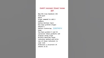 cs607 current final terms ppr  #studyloop #vu #2023 #finalterm #virtualuniversity #exam
