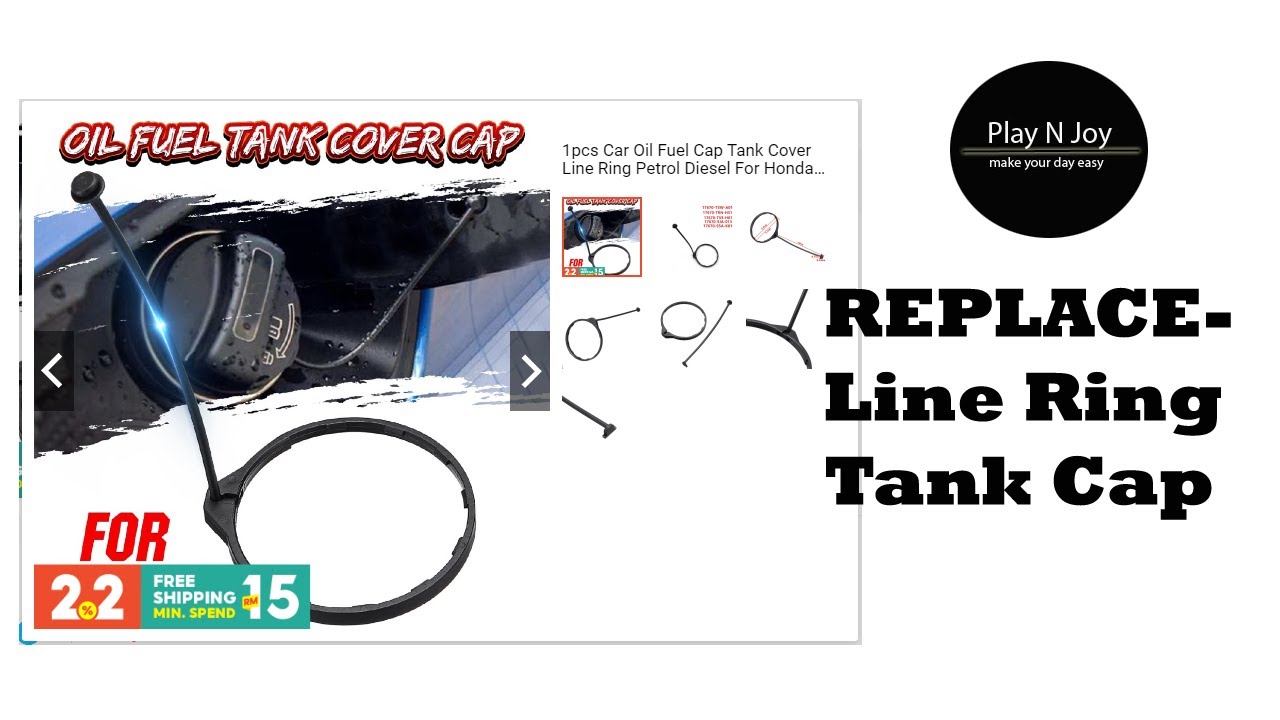 Replace fuel tank cap line ring