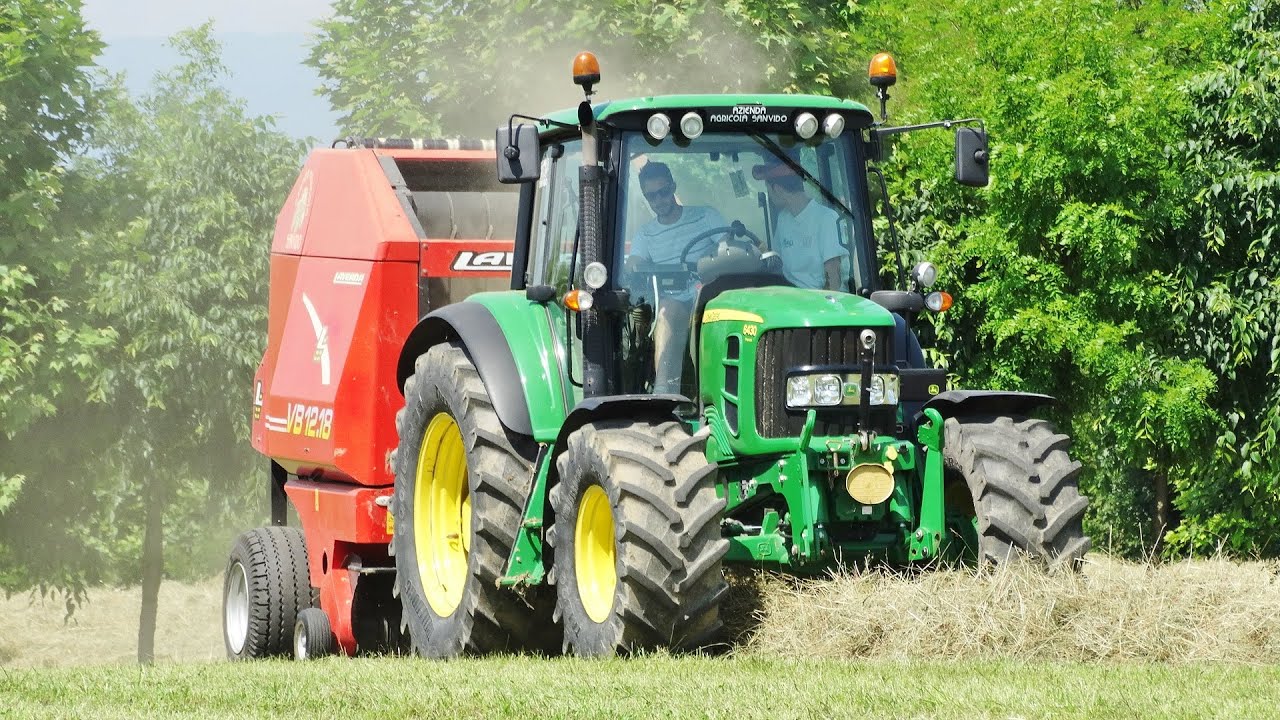 John Deere 6430 Premium + Laverda VB 12.18 | Baling Hay