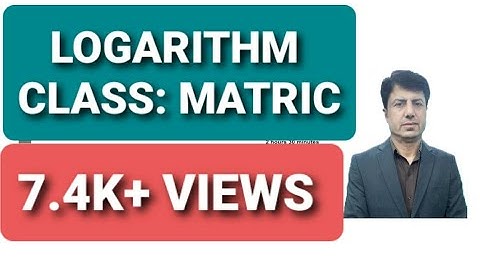 Logarithm Ex 3.6,Q.3, Class Matric,