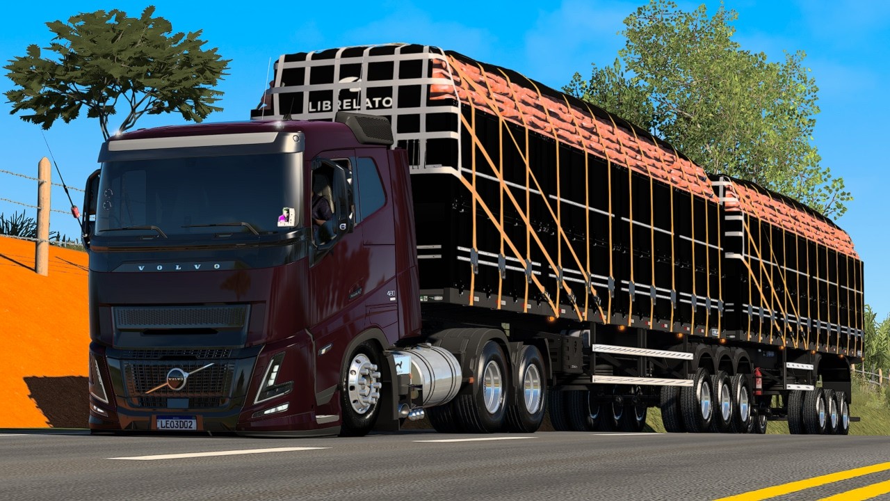 VOLVO AERO CARREGADO DE MARIA CHORONA NO BITREM 30 METROS | ETS2 1.58 MODS