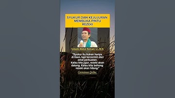 Syukur dan Kejujuran Membuka Pintu Rezeki | Motivasi Islami #shorts #feedshorts #quotes