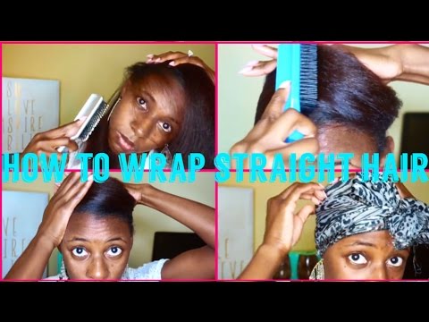 How To Wrap Straight Hair Night Time Routine Youtube