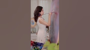 Thumbnail of oil painting2021|Splash paintings|A girl wandering in the starry sky