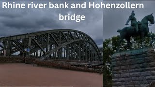 Beautiful Hohenzollern Bridge and Rhine riverbank cologne (Köln) Germany