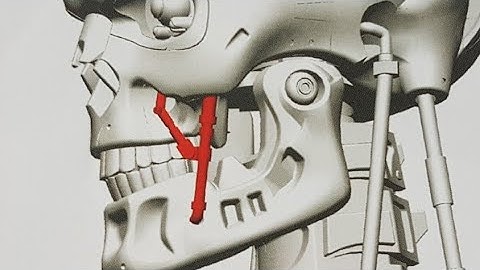 Build the T-800 Part 22 - Connecting the jaw and assembling the head