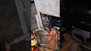 150L deep freezer section line brazing #welding #usa #automobile