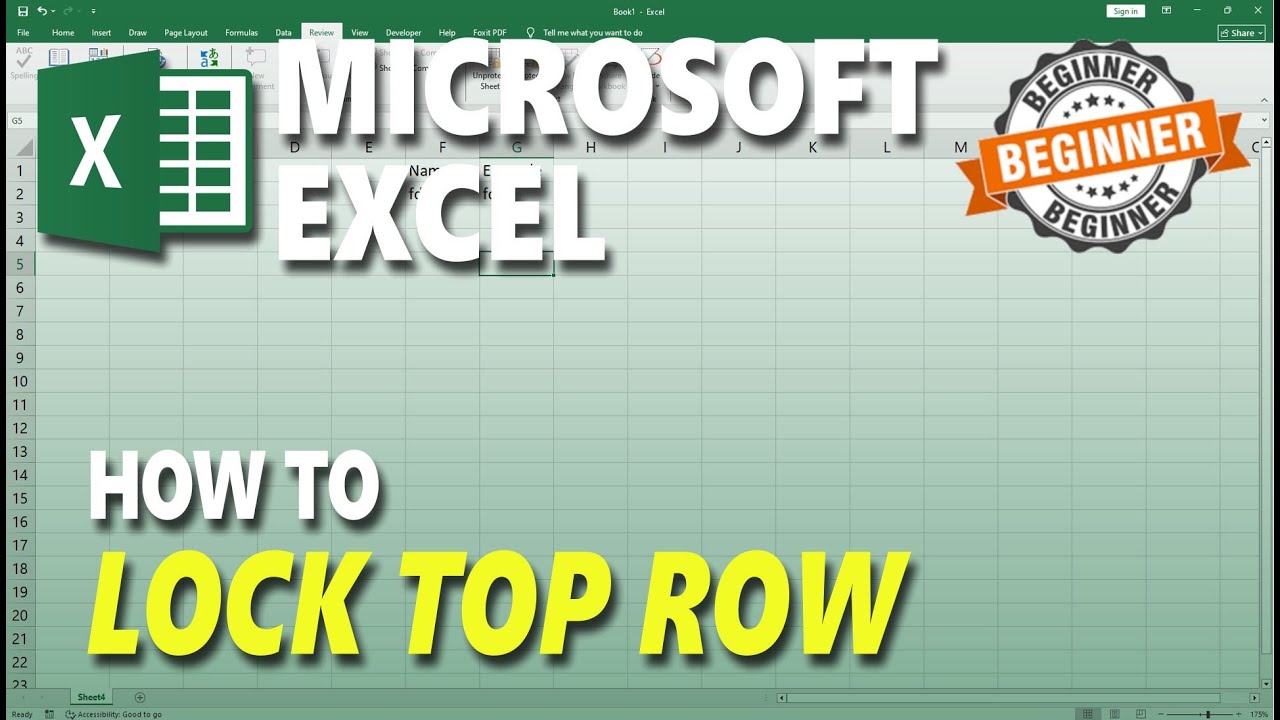 Microsoft Excel How To Lock Top Row