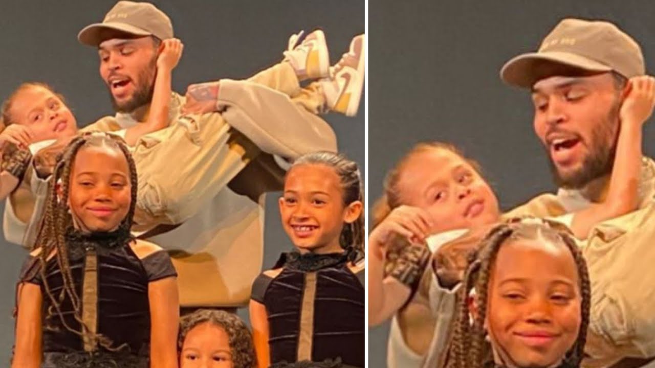 Chris Brown & Aeko At Royalty's Dance Recital "Look What Happened