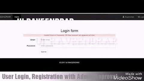 User Login , Registration & Admin Approval using Bootstrap, PHP & MYSQL Database
