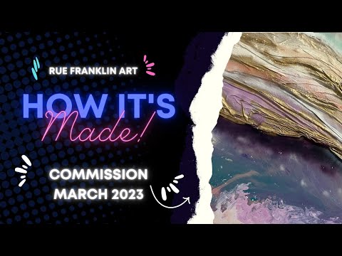 Rue Franklin Studio - How it's made: Flow State - Commission March 2023 // Abstract Art Timelapse