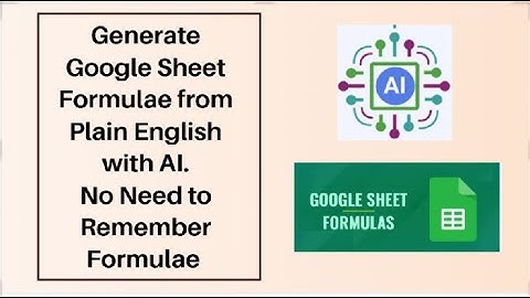 Generate Google Sheet Formulas Using AI