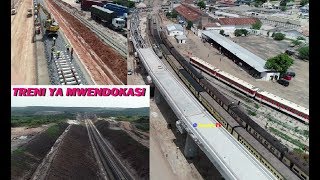 VIDEO ULIPOFIKIA UJENZI WA RELI YA KISASA TRENI YA MWENDOKASI TANZANIA STANDARD GAUGE RAILWAY