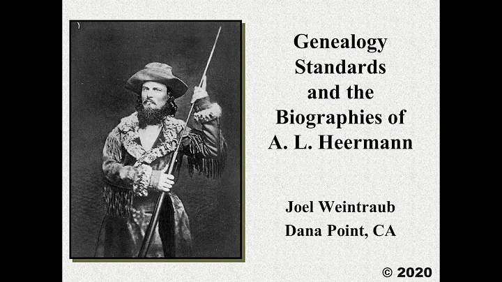 Genealogy Standards and the Biographies of A. L. H...