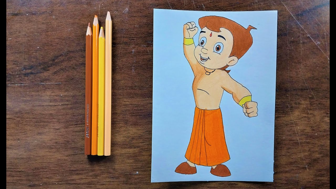 How to draw Chhota Bheem  Step by step Drawing tutorials