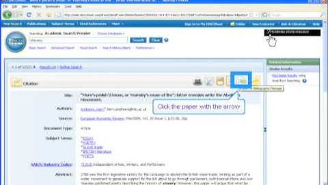 Getting Citations in EBSCOHost