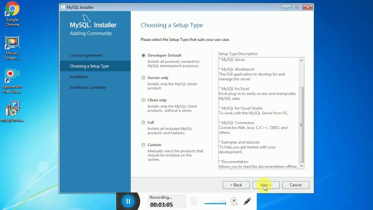 How To Download And Install Mysql Server Windows 7 Youtube