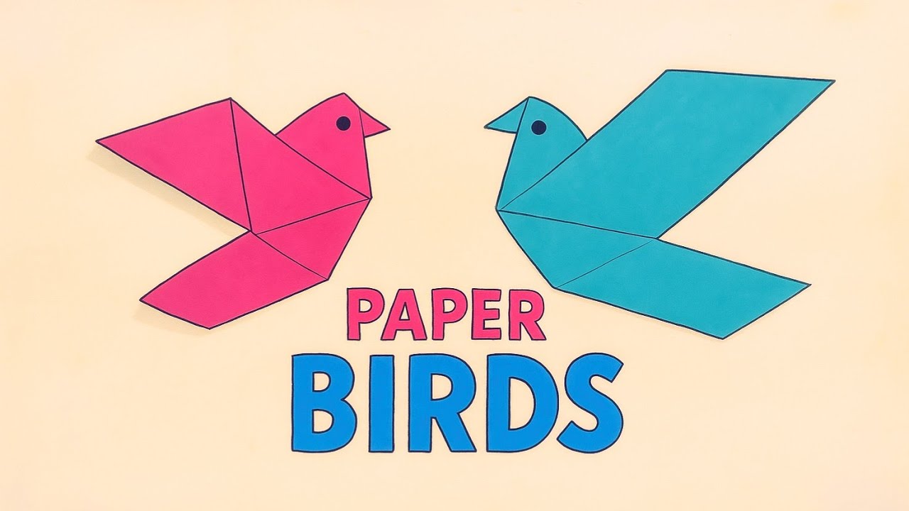 Tagak Paper How to make Paper Bird | Origami Paper Birds - YouTube