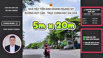 Nhà mặt tiền Huy Cận - KDC Gia Hoà, Quận 9 | 5m x 20m, chỉ 18.6 tỷ | 0963412049 #vu_nhadat