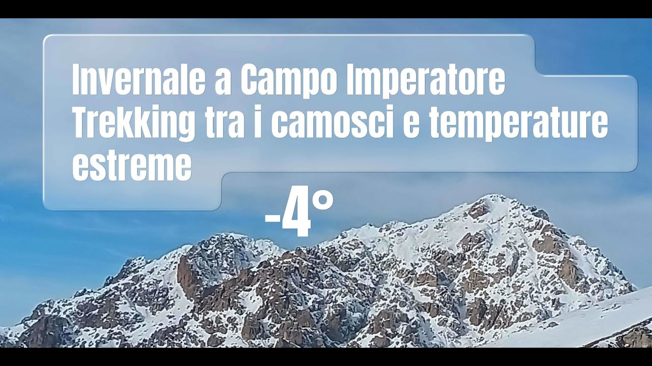 Campo Imperatore innevato allenamento tra i camosci video in 4k salita in quota 2100MT#ciaspole