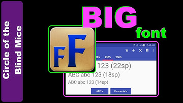 Big Font App / Low Vision Assistive Tech / Circle of the Blind Mice