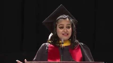 Commencement speech by Indian student speaker Neha...