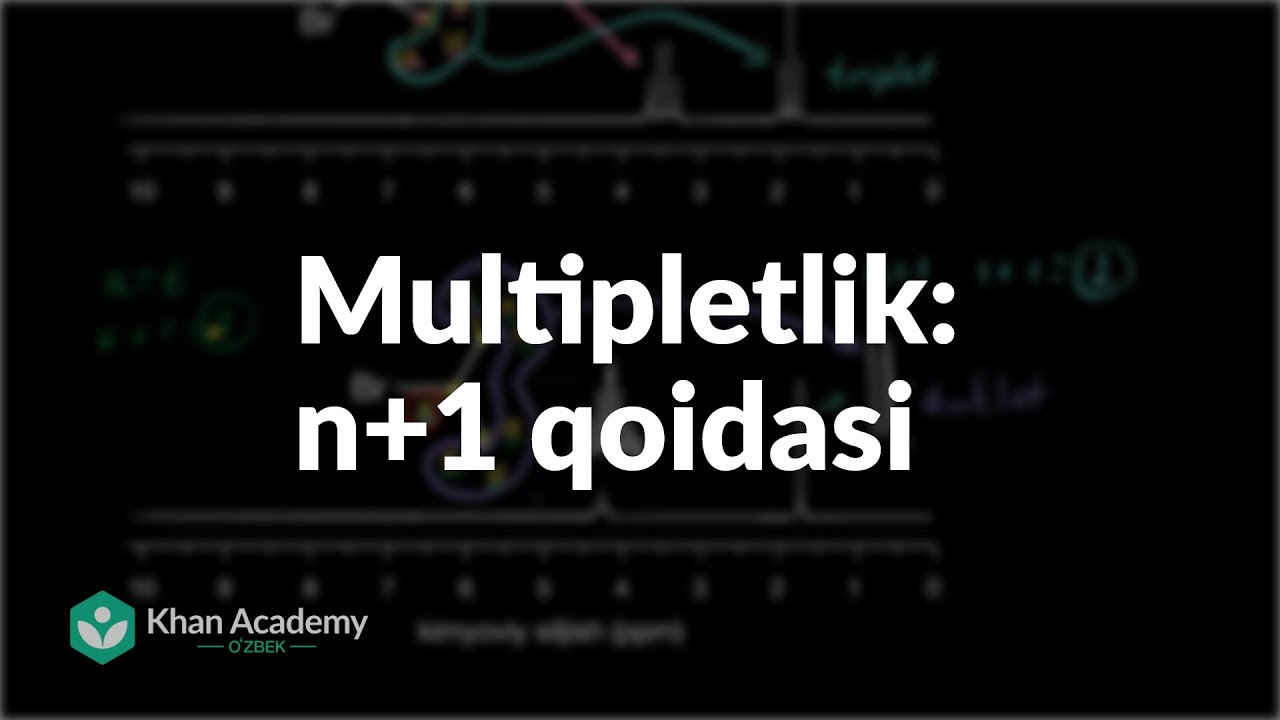 Multipletlik: n+1 qoidasi | Spektroskopiya | Organik kimyo