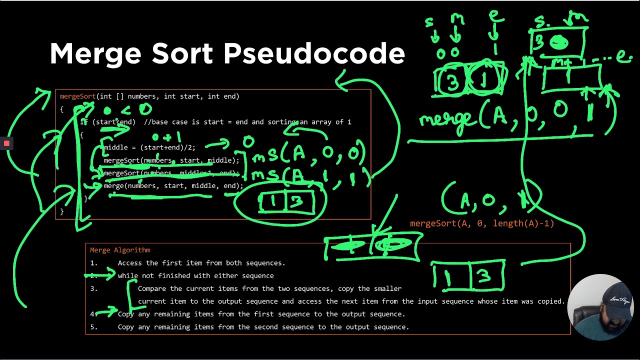 Sorting (6g): Merge Sort Pseudocode - YouTube