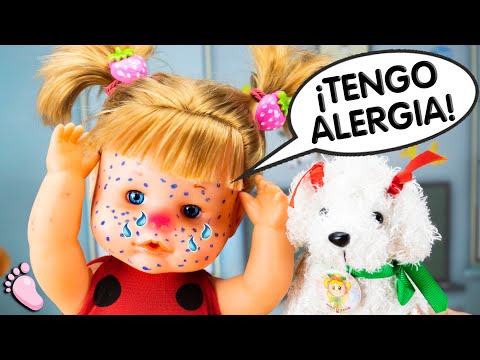 🤧 😷 Noa y Noe: 💖 NOE TIENE UN ALERGIA A SU PERRITA BEBÉ CREMITA ! 🐶 Nueva mascota en la escuela