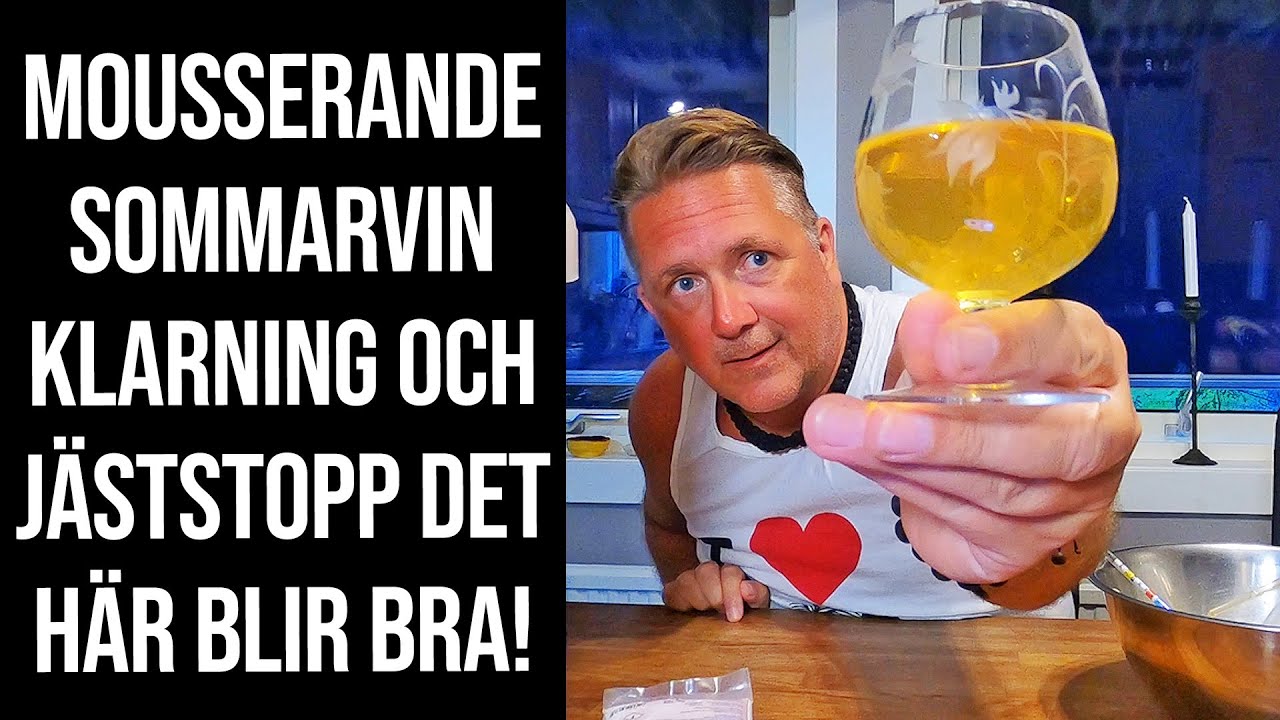 Mousserande sommarvin - Klarning och döda jästen