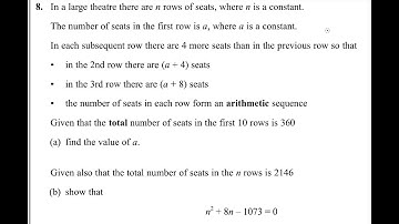 P2 Oct 2023 (Question 8) IAL WMA12/01 Pearson Edexcel Math Past Paper