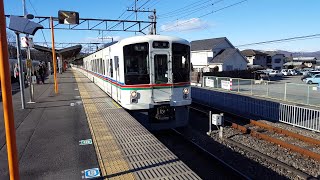 西武4000系 4023F 横瀬駅到着～発車 '20.02.09