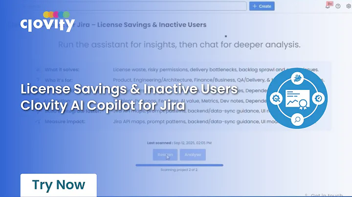 License Savings & Inactive Users – Clovity AI Copilot for Jira (License Optimizer) | Try Now