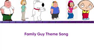 Family Guy Theme Song - Color Coded Lyrics