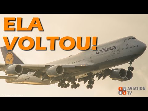 ELA VOLTOU!  @Lufthansa  Volta ao Galeão-RJ Com o Seu Belíssimo 747.