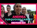 Gambar cover Andrea North Macedonia @ Eurovision 2022 Turquoise Carpet Opening Ceremony | Interview