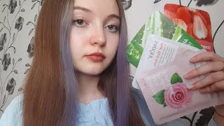 картинка: asmr/асмр о косметике😴💄уходовая и декоративная🧫🧴/не использую тональный крем?/патчи, маски🍉🍓