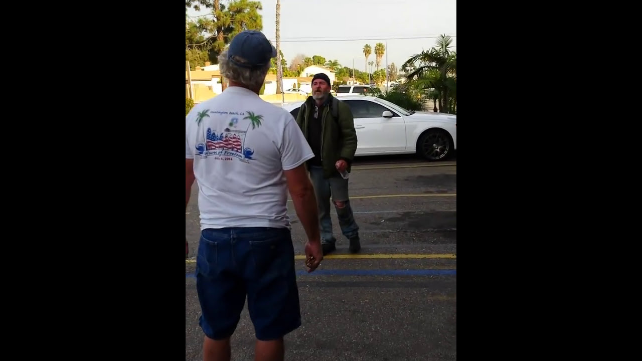 Bum fights at the liquor store