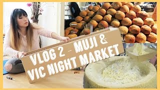 Meliney Vlog 2 - Muji Shelf & Queen Victoria Night Market - Melbourne Australia