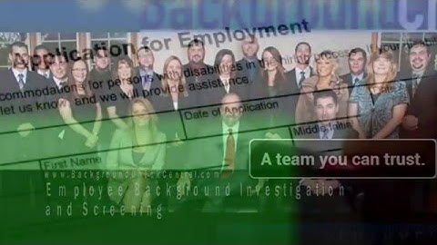 Employee Background Investigation and Screening | BackgroundCheckCentral.com