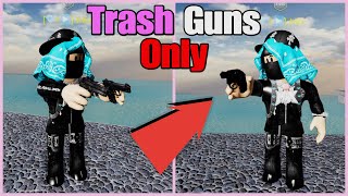 I used only the WORST GUNS until I DIE in STREET LIFE REMASTERED (Roblox)