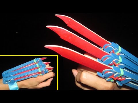 Otomatik Wolverine Claws olun | Tahta çubuklar