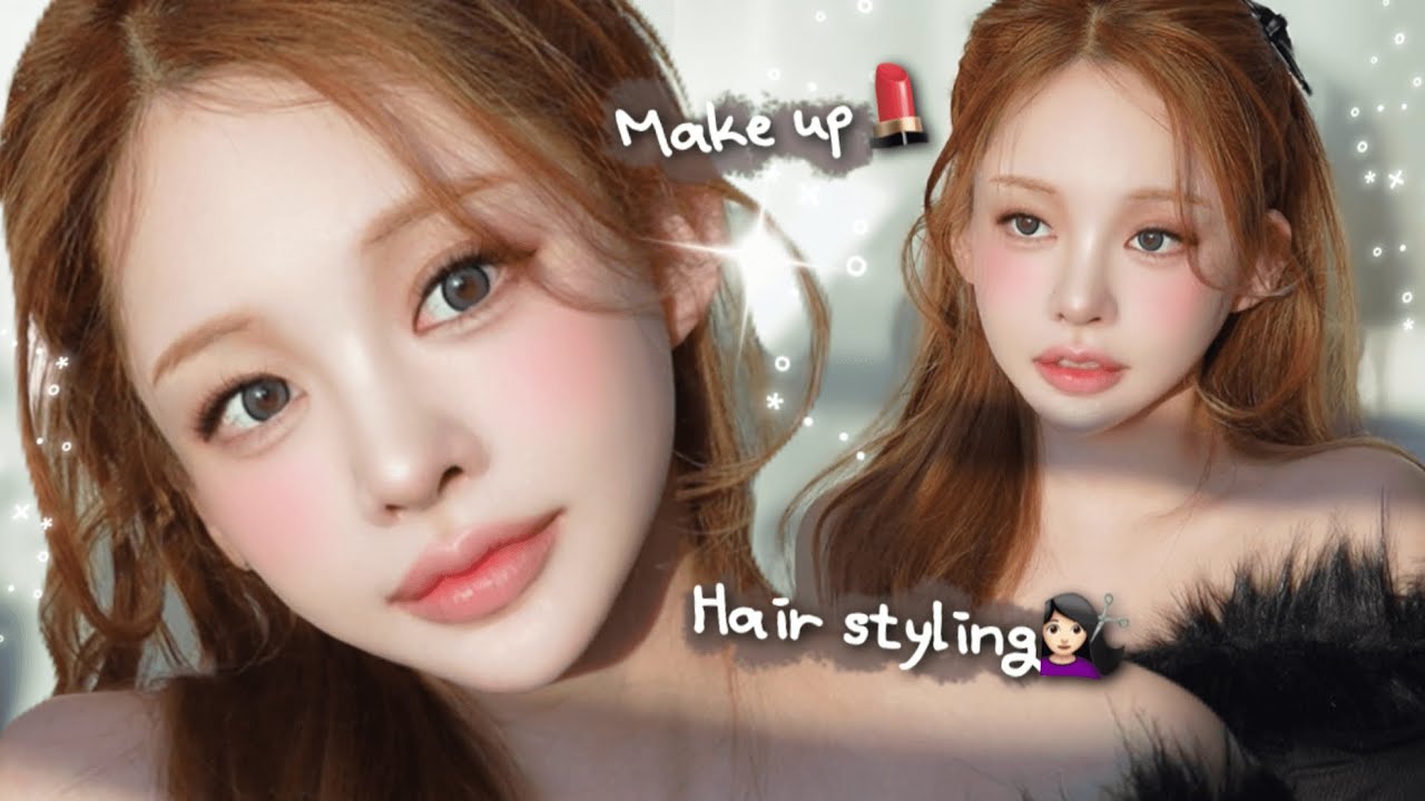 요즘 내 데일리 메이크업 보러와😋+헤어 스타일링 Daily makeup & Hair styling